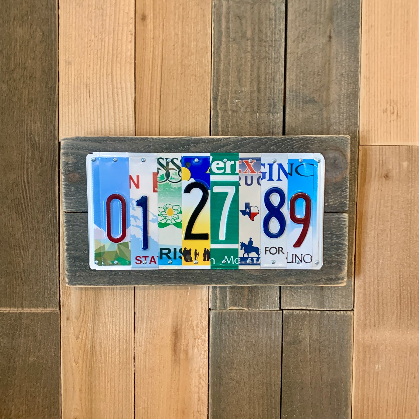 custom wedding date sign license plate art