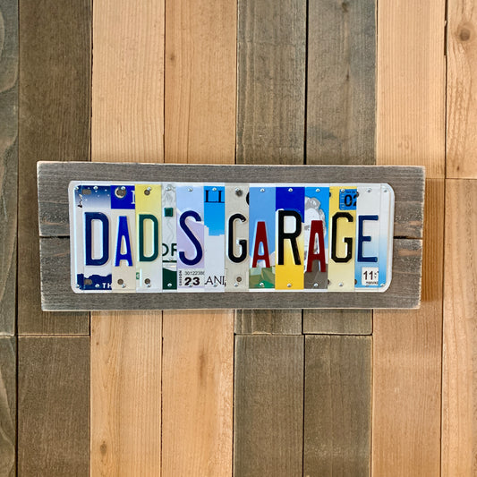 Dad's Garage License Plate Sign | Father's Day Gift Idea