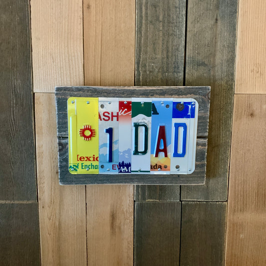#1 Dad License Plate Sign