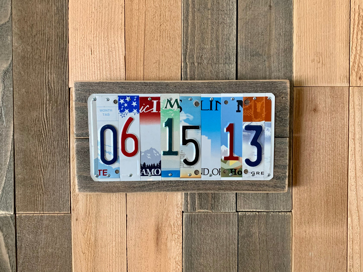 Custom Anniversary Gift | Unique License Plate Date Sign | Present for Husband or Wife