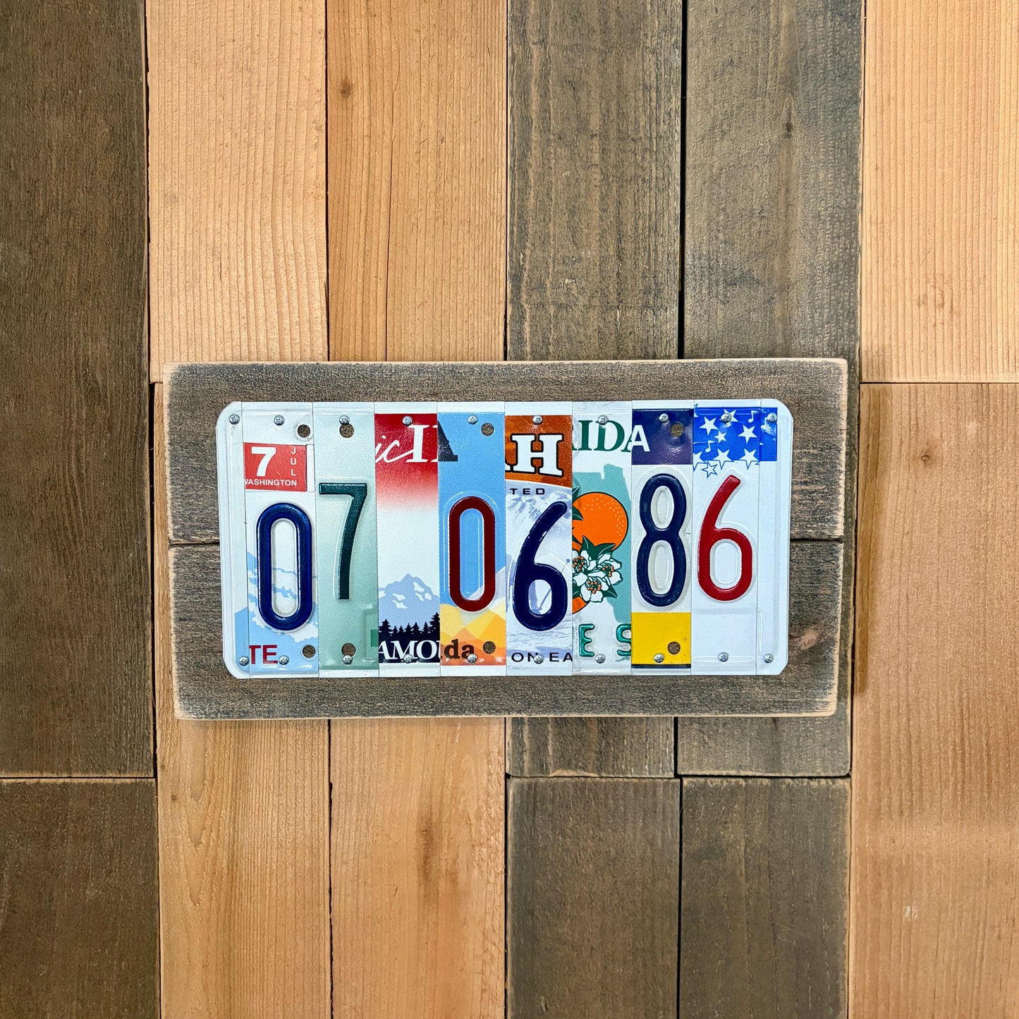 Personalized Anniversary Date Sign | Custom License Plate Anniversary Date Sign | Gift for Husband or Wife