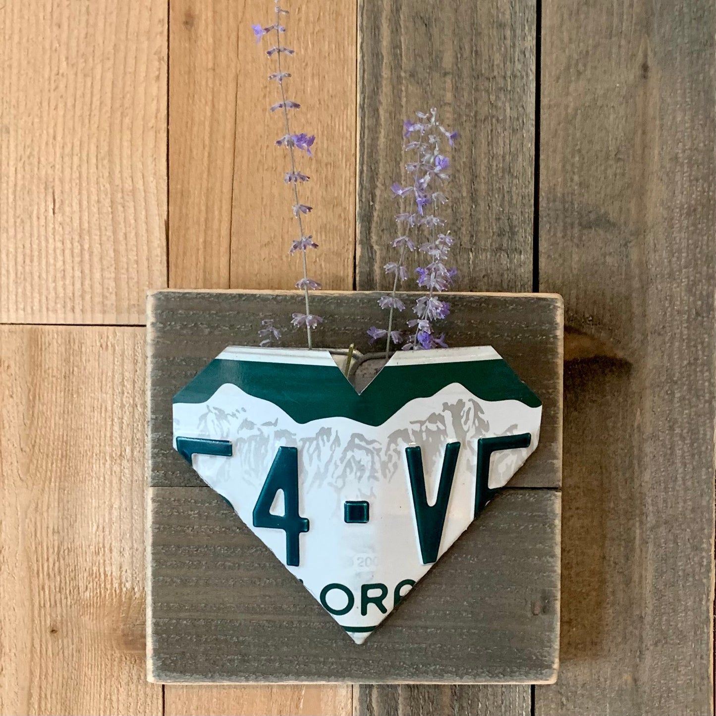 License Plate Heart Pocket Wall Hanging | YOU CHOOSE STATE