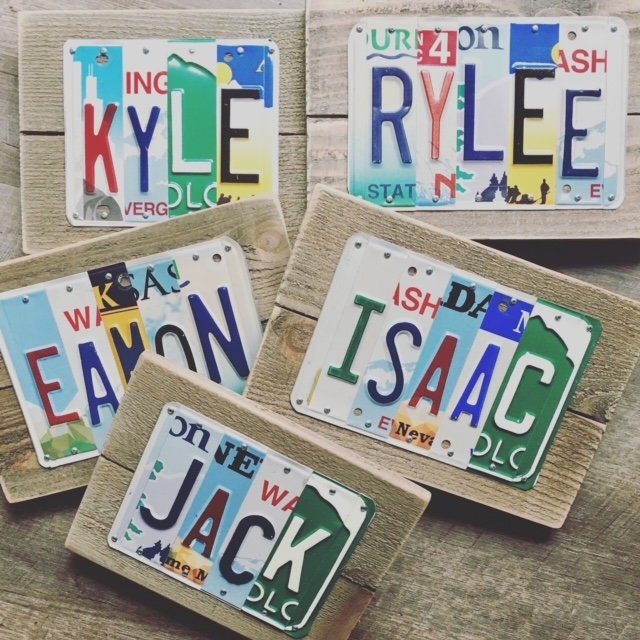 Custom License Plate Sign | Unique Gift Idea | Up to 18 Pieces