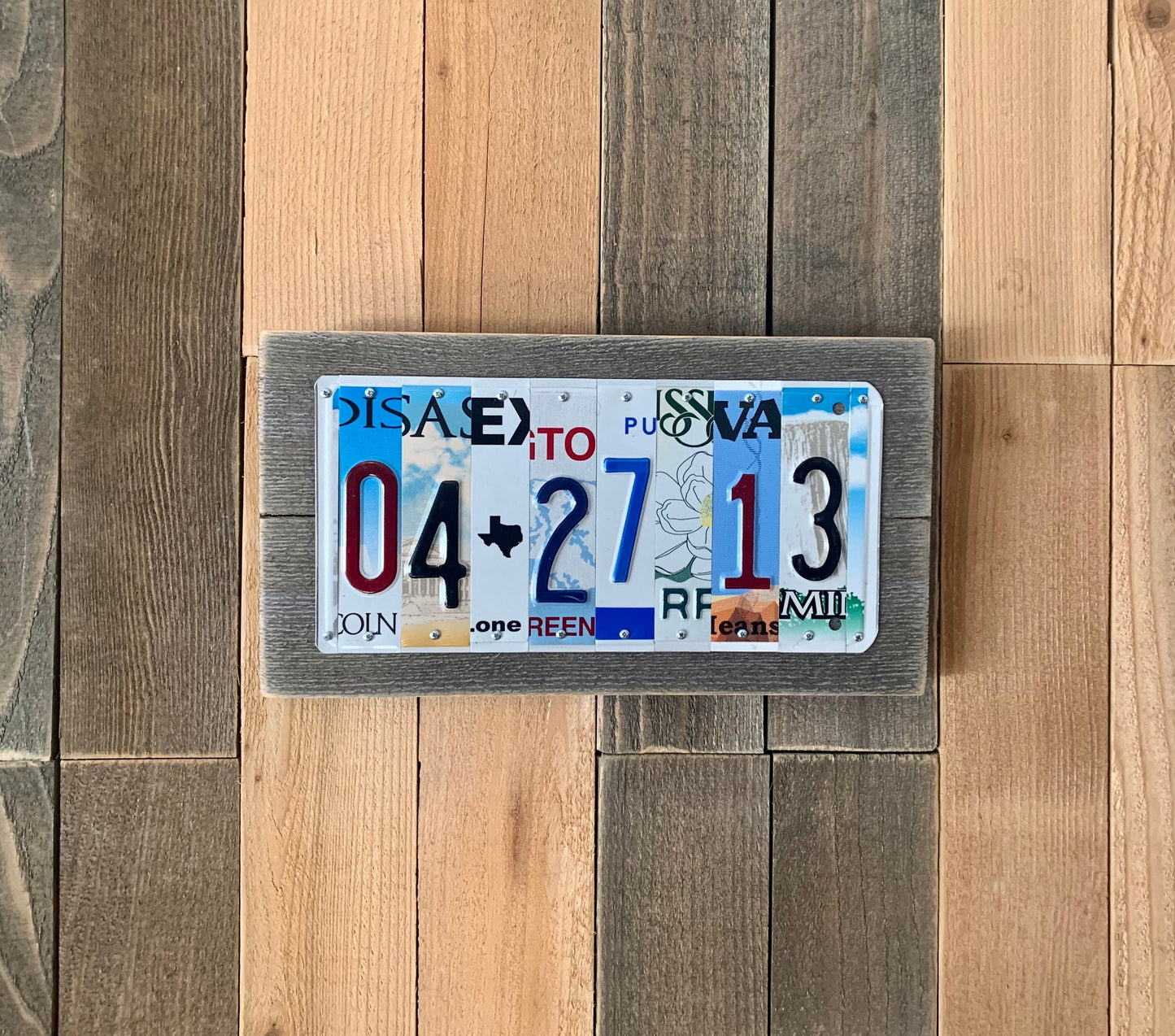 Custom Anniversary Gift | Unique License Plate Date Sign | Present for Husband or Wife