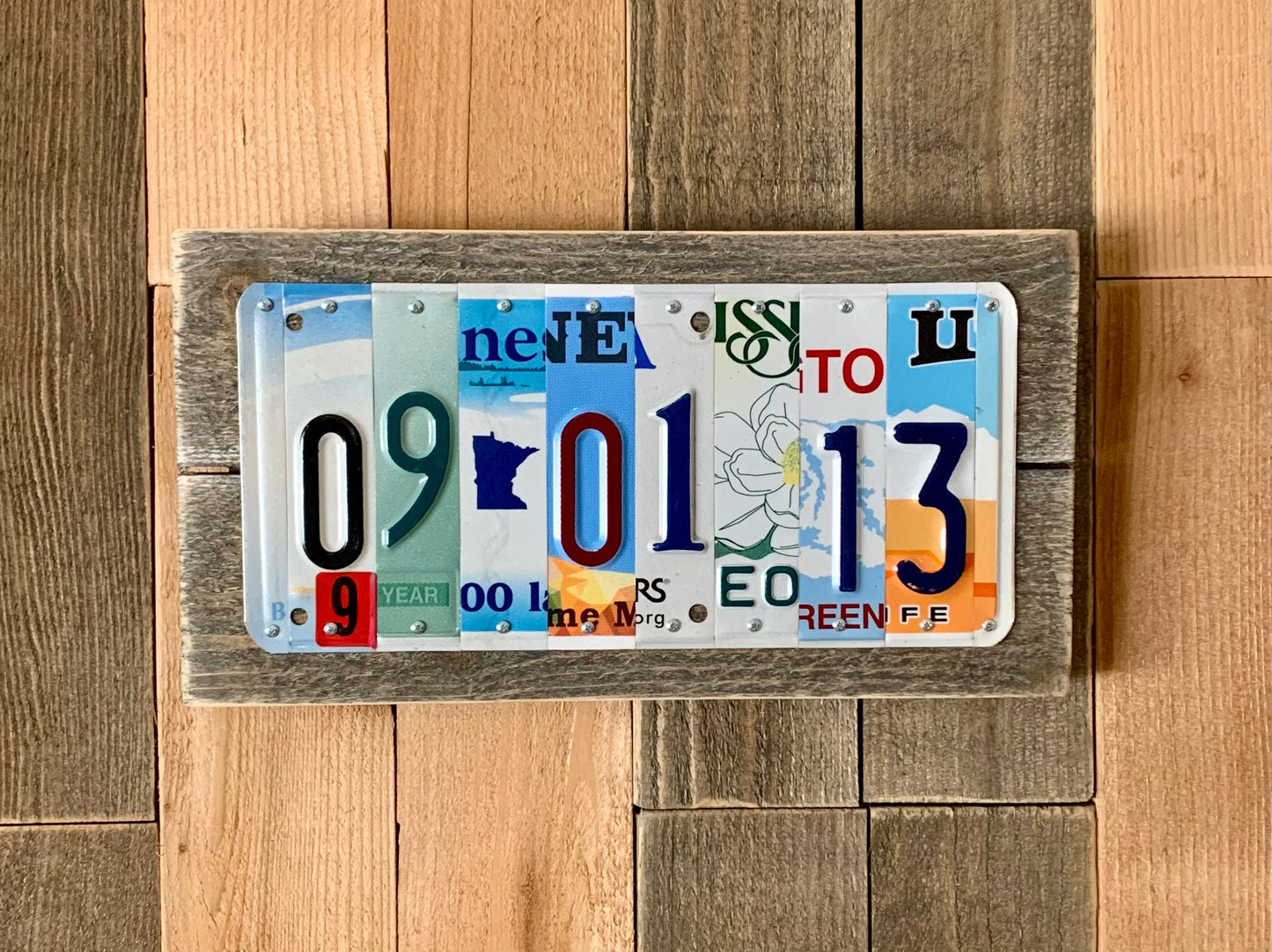 Custom Anniversary Gift | Unique License Plate Date Sign | Present for Husband or Wife